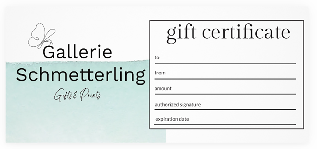 Gallerie Schmetterling Gift Voucher